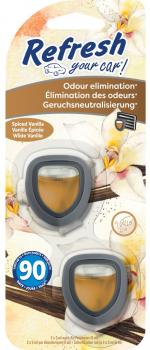 REFRESH Your Car Spiced Vanilla(Braun)Mini-Diffusor Air Freshener/Lufterfrischer